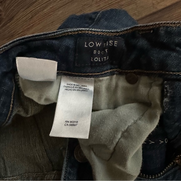 LUCKY blue denim jeans Low rise boot LOLITA  2 26 R - Picture 7 of 9
